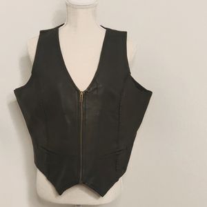 Black Leather Vest